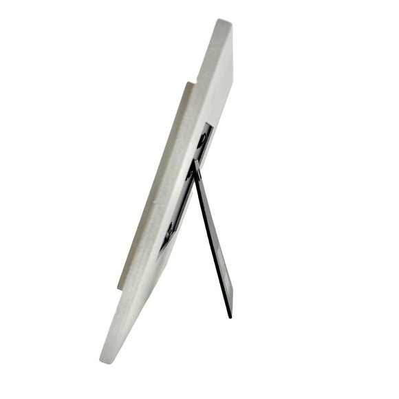 Sheffield Home White Gray Picture Frame "My Hero" holds 4x4 in picture - Picture 2 of 7